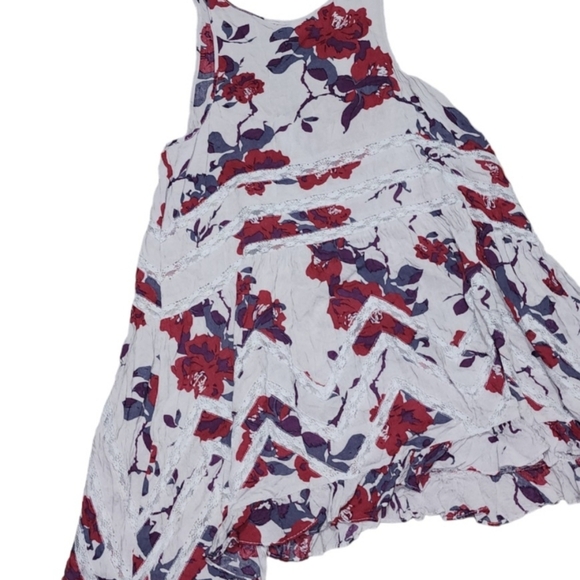 Free People Intimately Mini Trapeze Swing Dress Sleeveless Floral Medium Boho - Picture 6 of 10